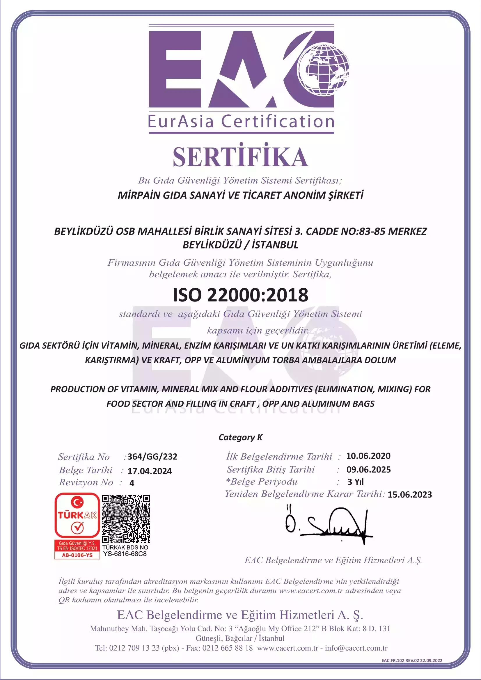 Certificates