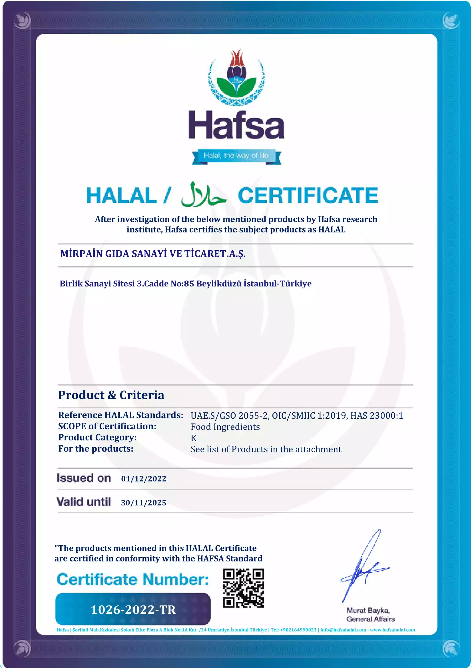Certificates